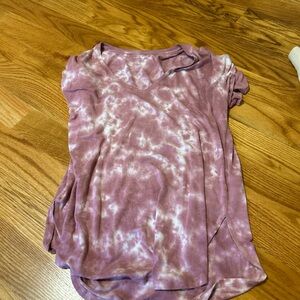 American Eagle Outfitters Purple Cap Sleeve Relaxed T-Shirt